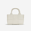 Bottega Veneta Candy Arco Tote - White Intrecciato | Gold Hardware