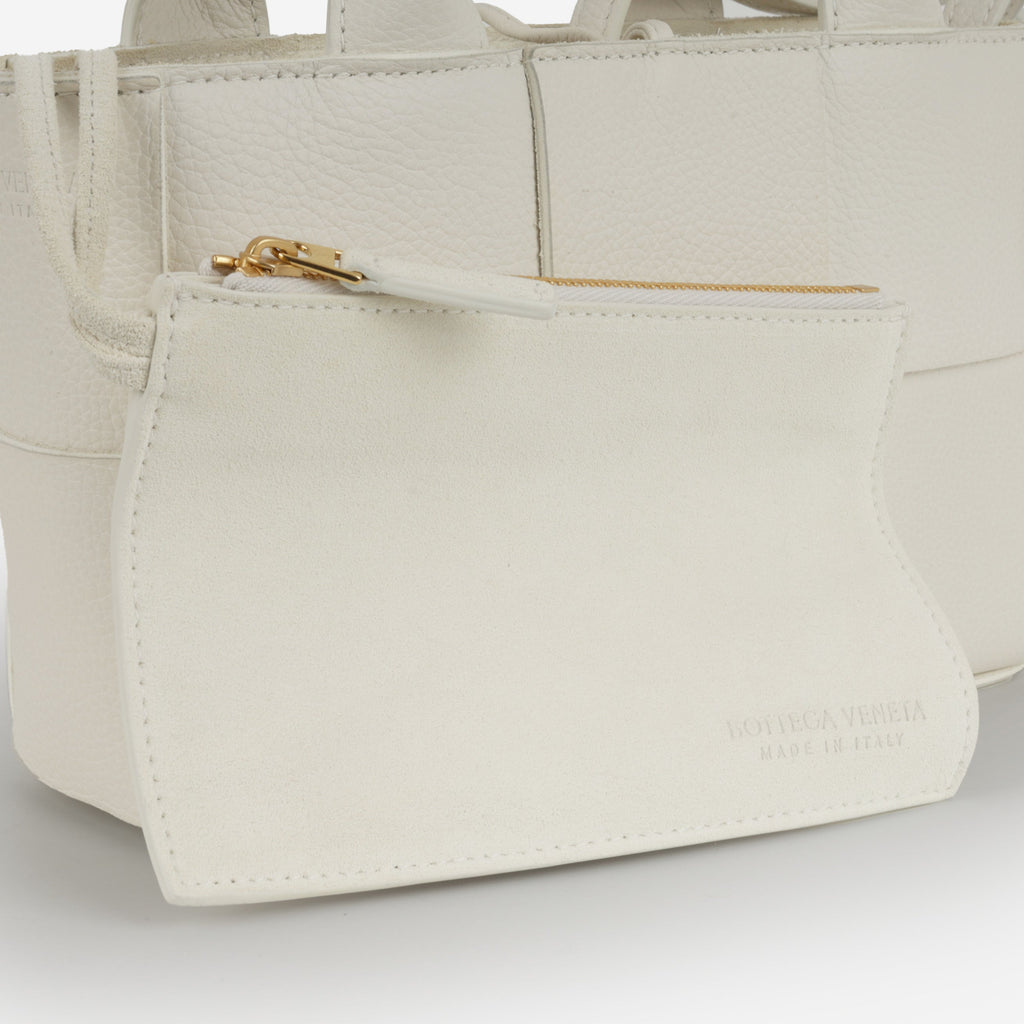 Bottega Veneta Candy Arco Tote - White Intrecciato | Gold Hardware