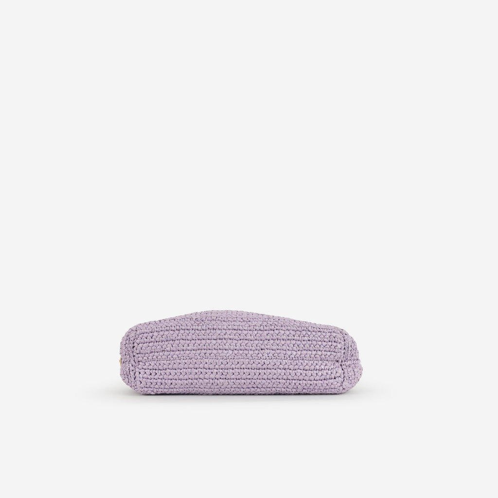 Prada Small Crochet Tote Bag - Alabaster / Purple