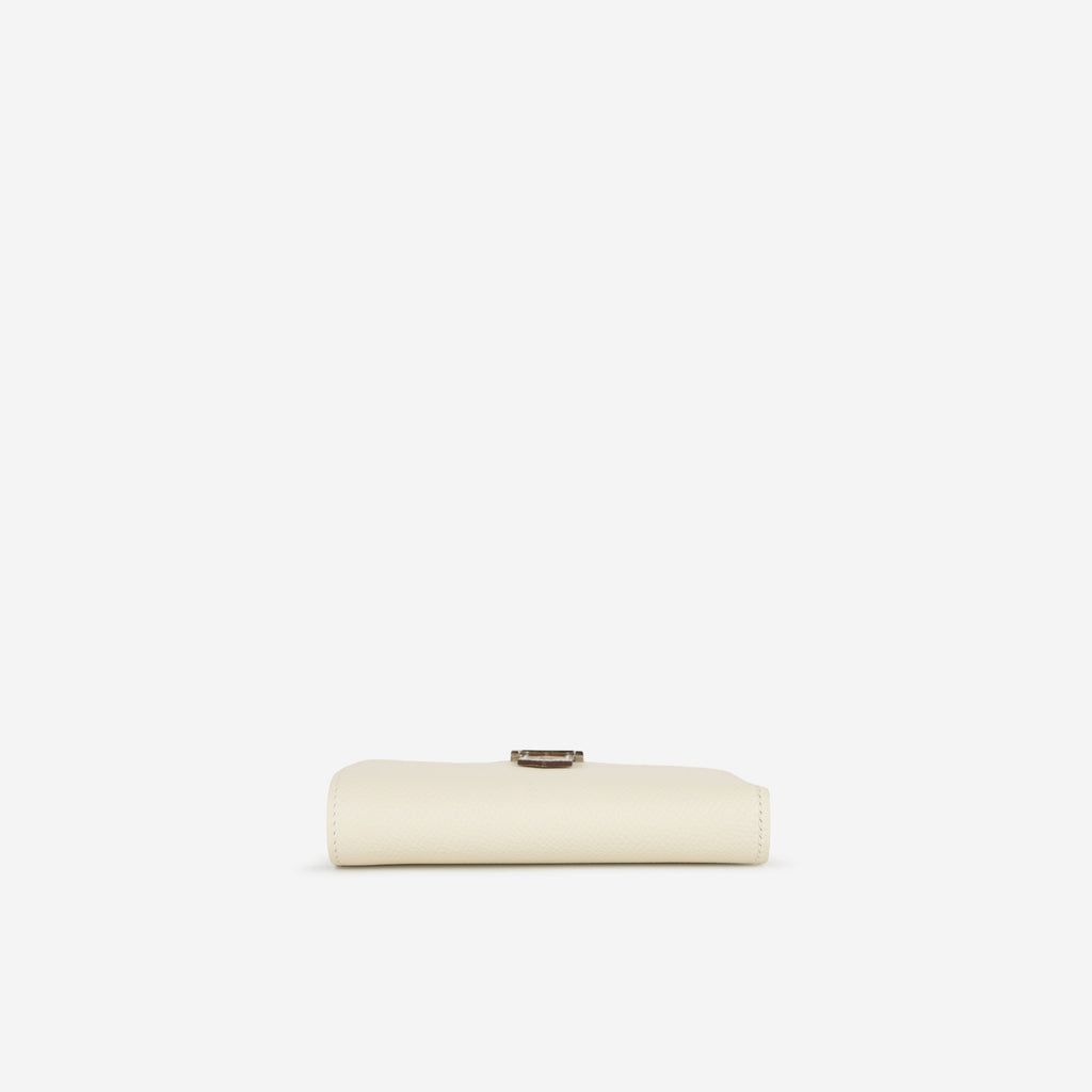 Hermès Bearn Compact Wallet - Nata Epsom / Beige Sable Alligator | Palladium Hardware