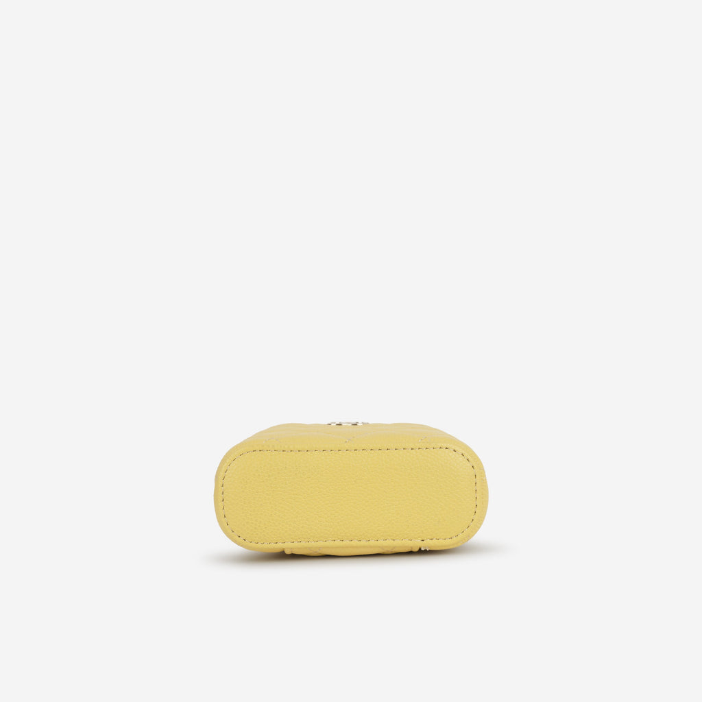 Chanel Mini Vertical Vanity on Chain - Yellow Caviar | Champagne Gold Hardware