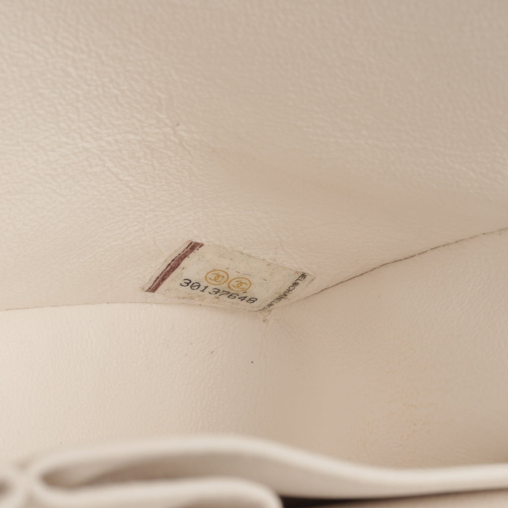 Chanel Small Matelasse Classic Flap - White Lambskin | Bi-colour Hardware
