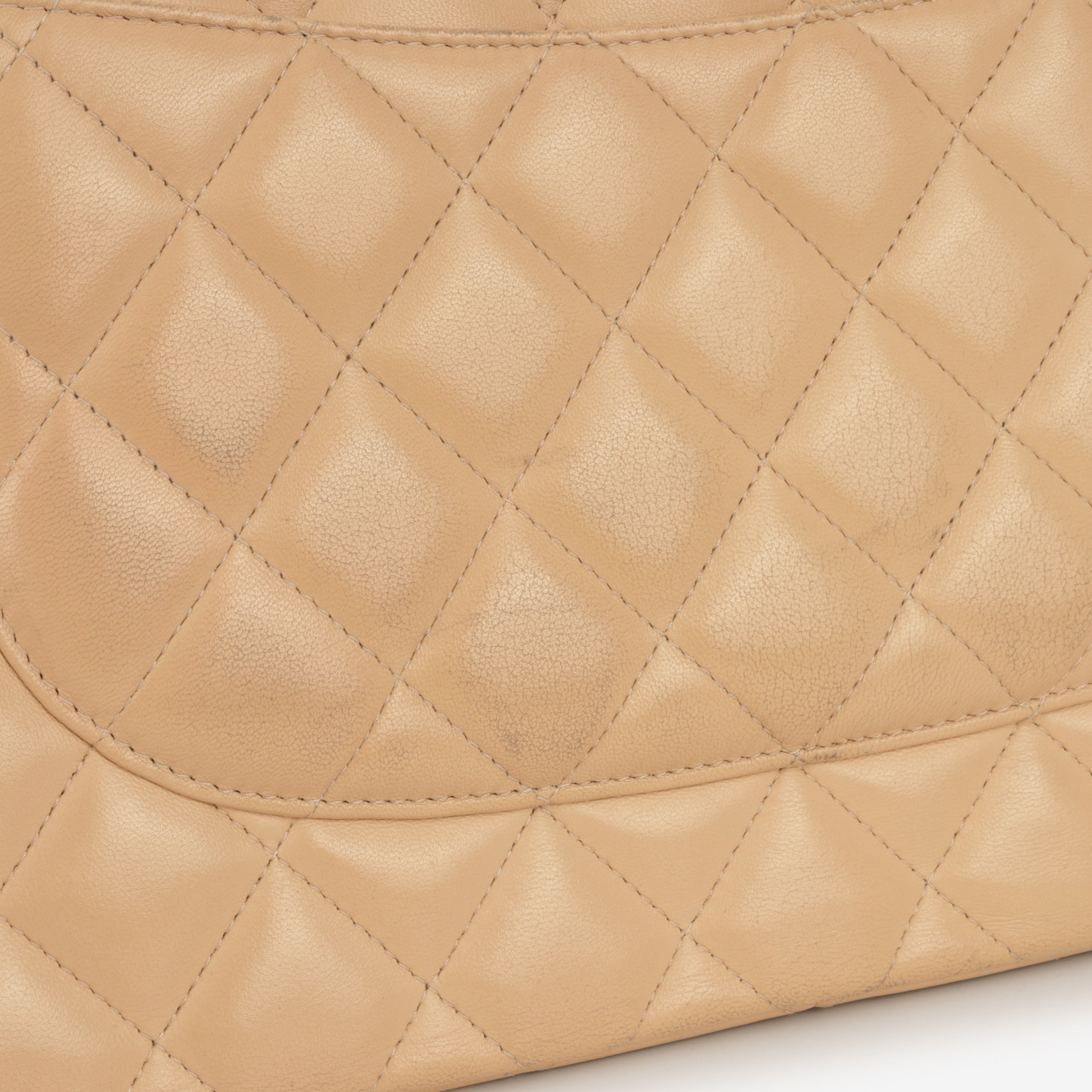 Chanel Classic Jumbo Double Flap - Beige Lambskin | Gold Hardware