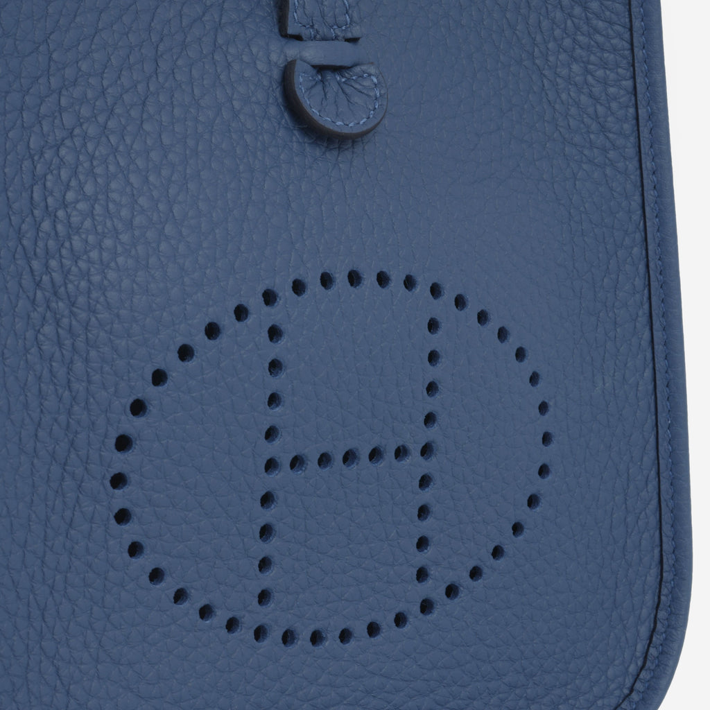 Hermès Evelyne TPM - Blue Tie Clemence | Palladium Hardware
