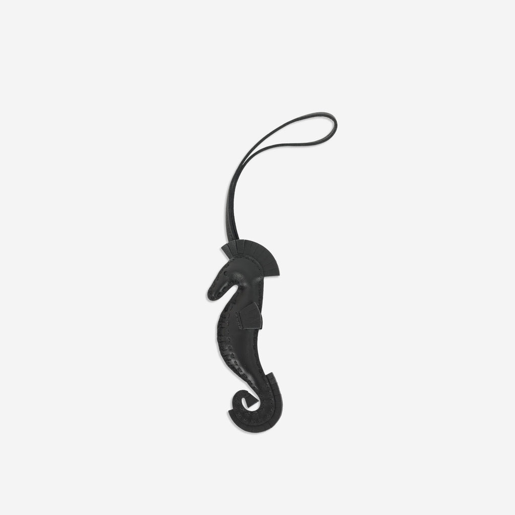 Hermès Hippo Seahorse Charm - Noir Agneau