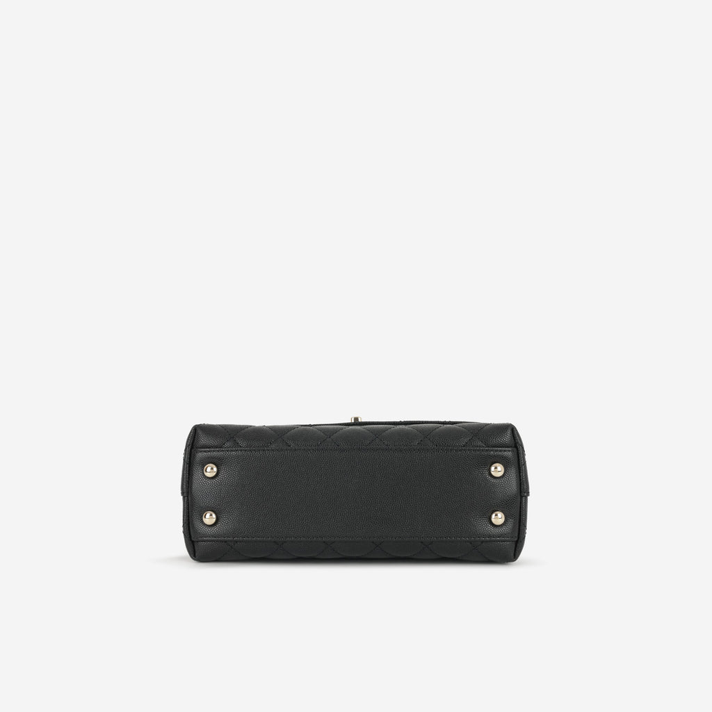 Chanel Small Coco Handle - Black Caviar | Champagne Gold Hardware