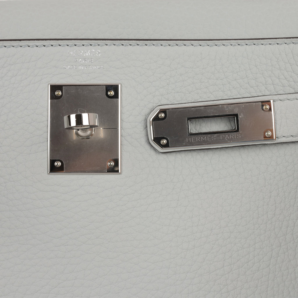 Hermès Kelly 28 - Blue Pale Clemence | Palladium Hardware