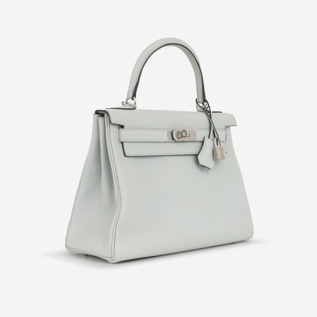 Hermès Kelly 28 - Blue Pale Clemence | Palladium Hardware