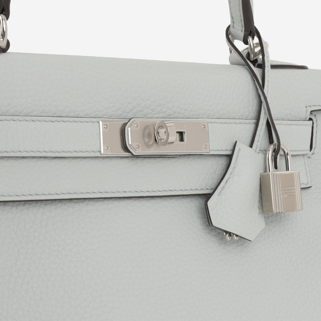 Hermès Kelly 28 - Blue Pale Clemence | Palladium Hardware
