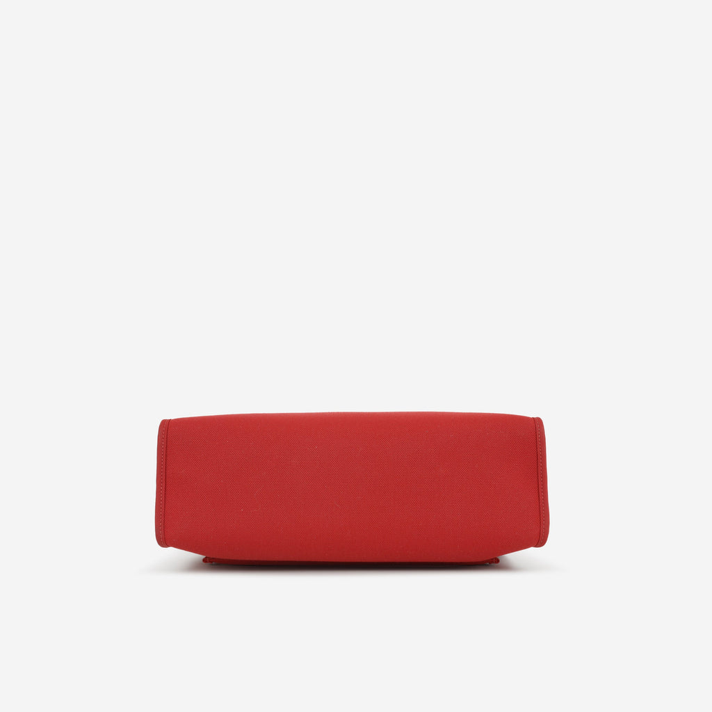 Hermès Herbag 31 - Rouge Piment Canvas / Hunter | Palladium Hardware