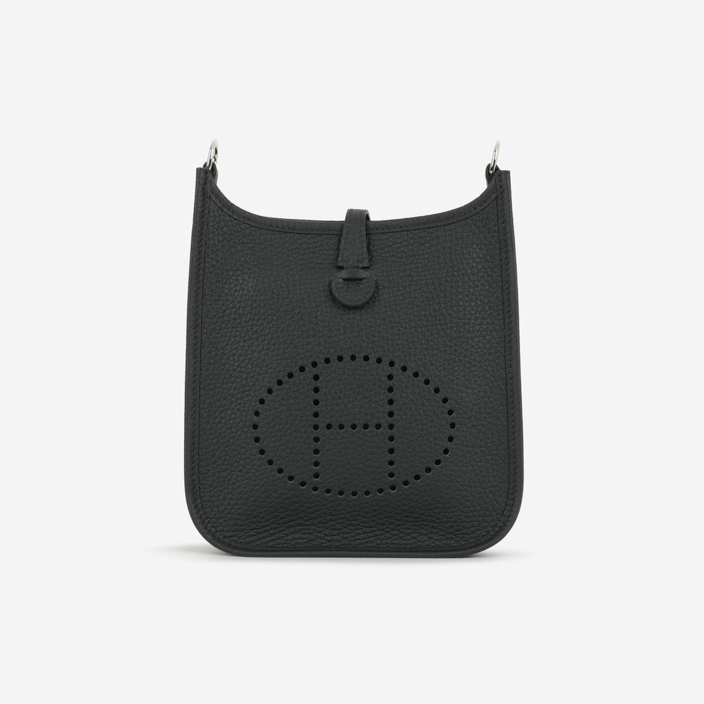 Hermès Mini Evelyne 16 - Black Clemence | Palladium Hardware