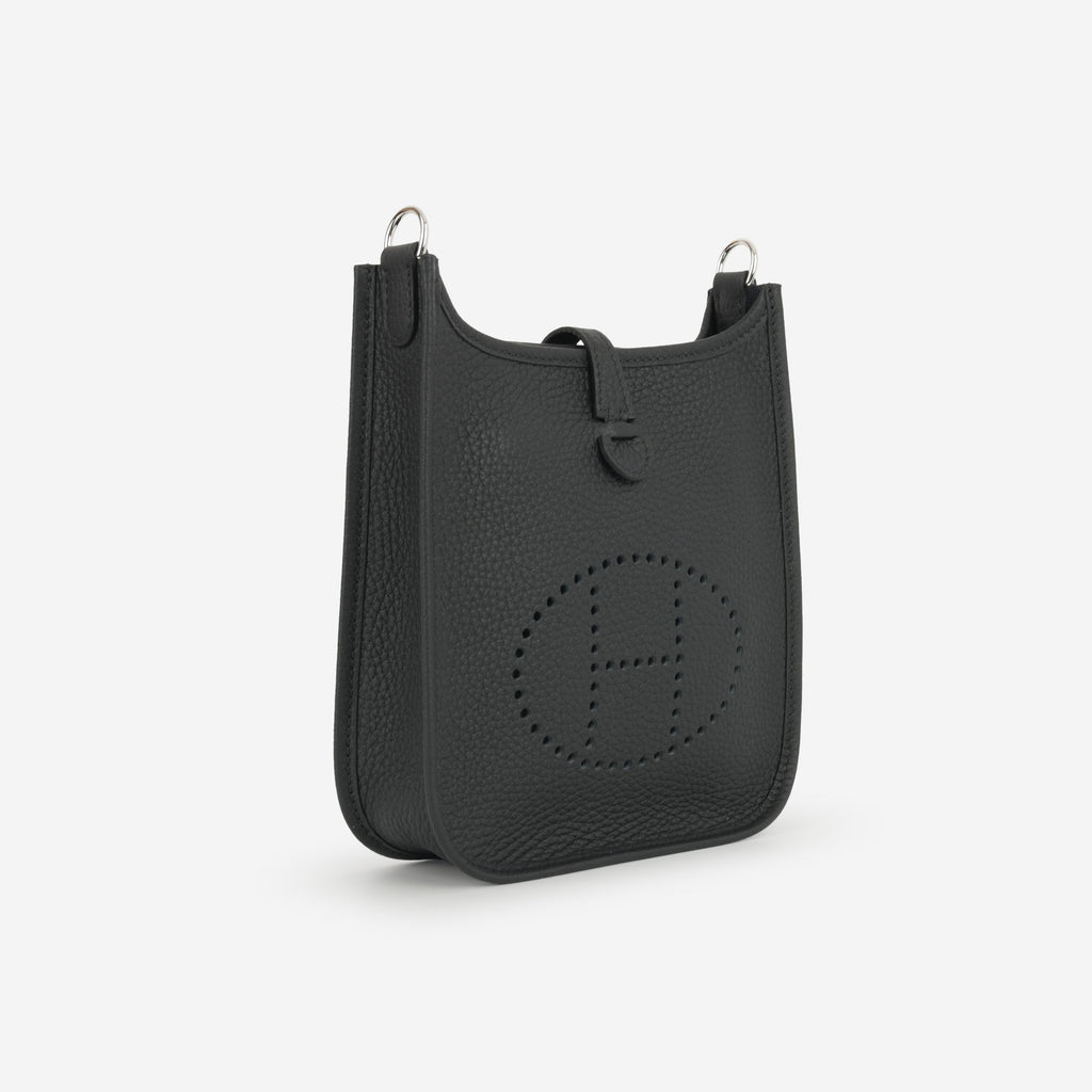 Hermès Mini Evelyne 16 - Black Clemence | Palladium Hardware