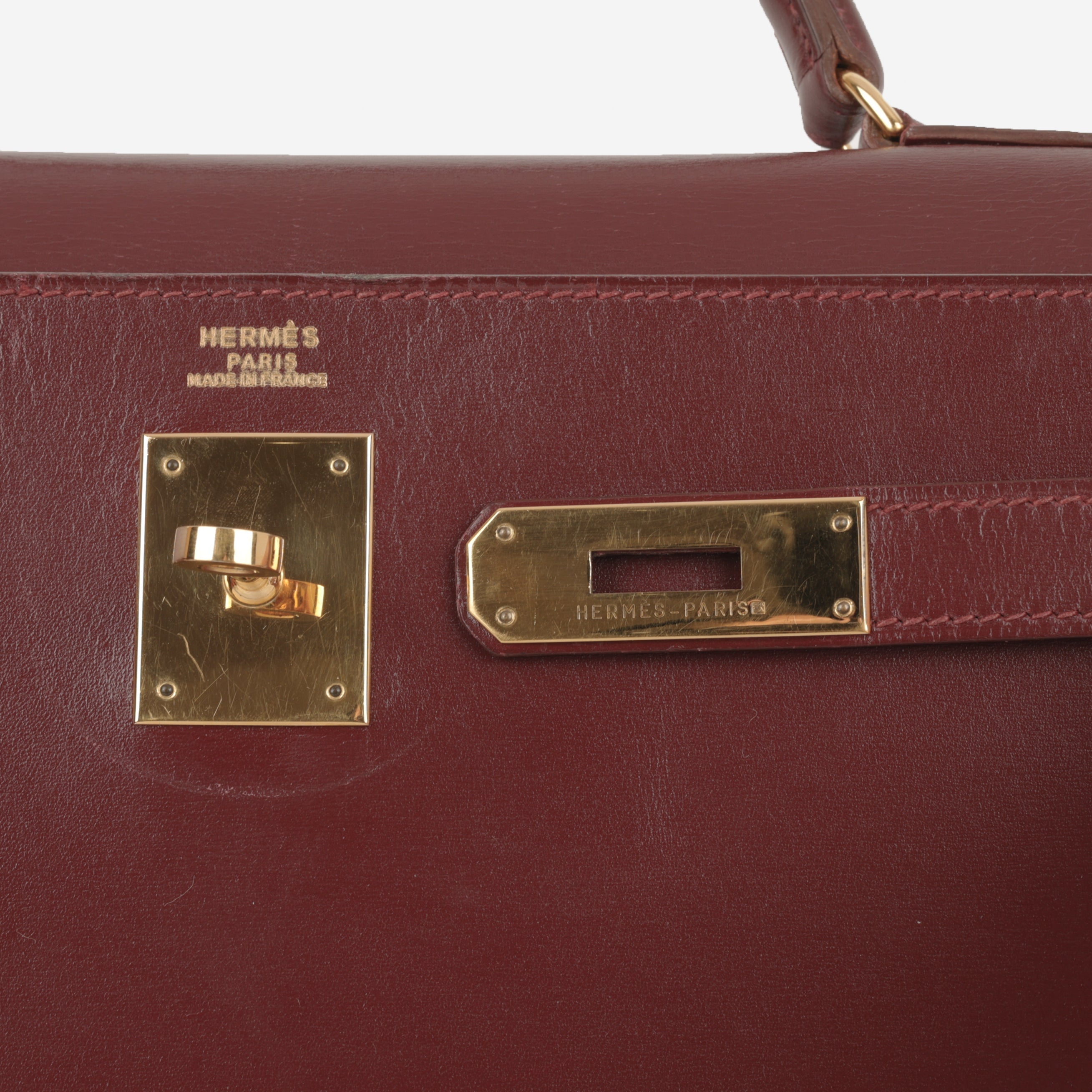 Hermès Vintage Kelly 32 - Rouge H Box Calf | Gold Hardware