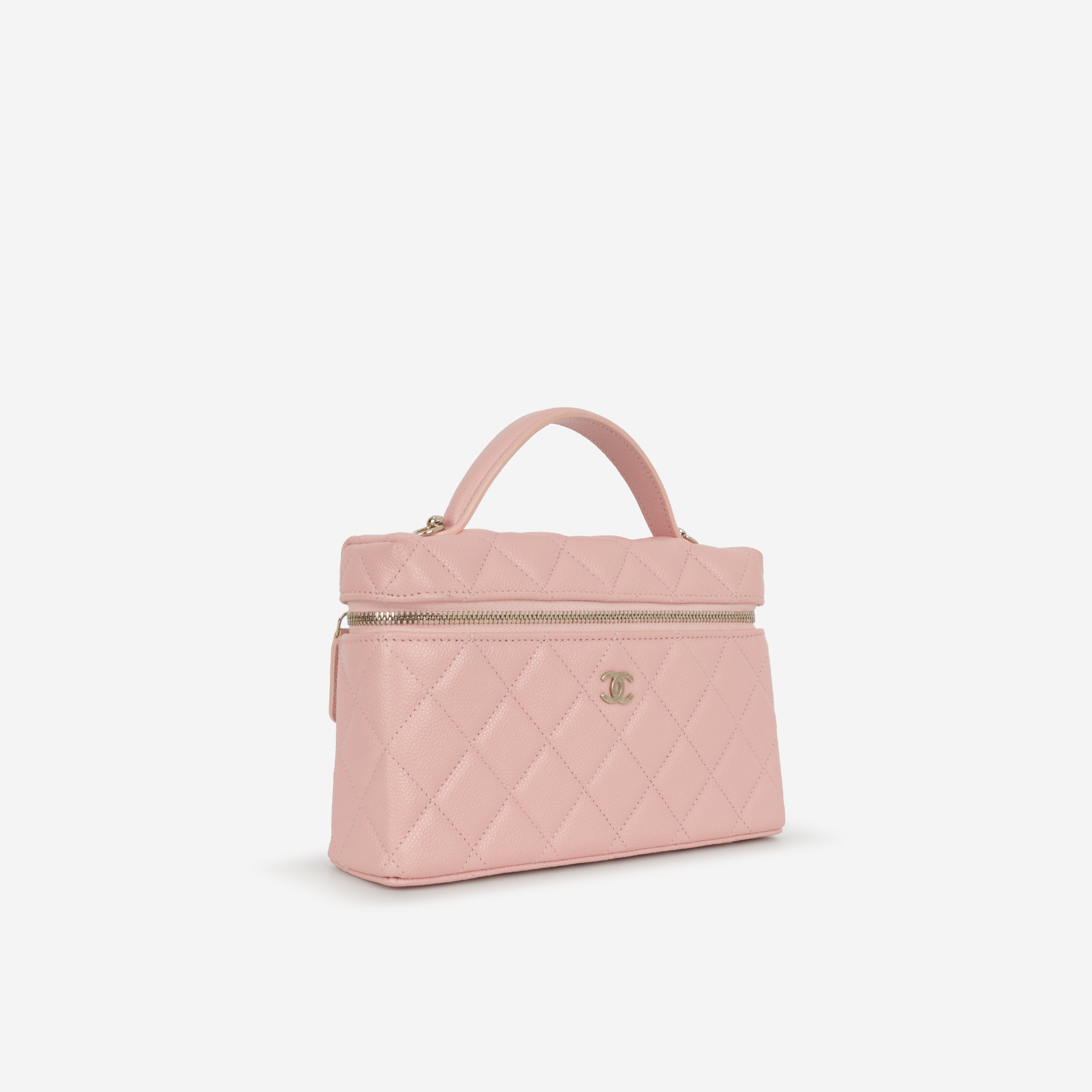 Chanel Vanity with Chain - Pink Caviar | Champagne Gold Hardware