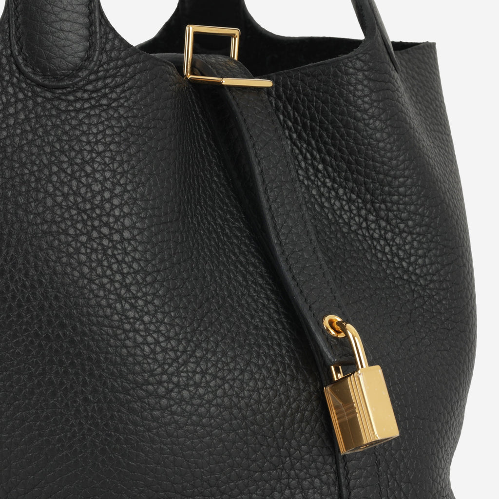 Hermès Picotin 18 - Black Clemence | Gold Hardware