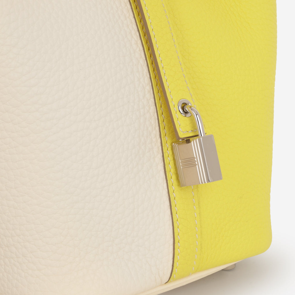 Hermès Picotin 18 Casaque - Lime / Nata Clemence | Palladium Hardware