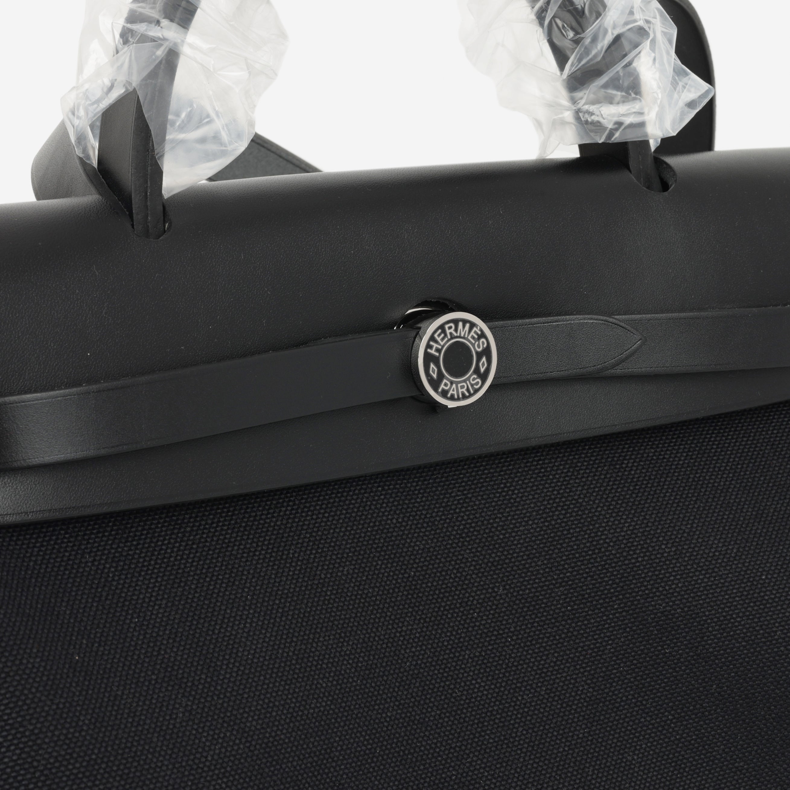 Hermès Herbag 31 - Black Canvas / Hunter | Palladium Hardware