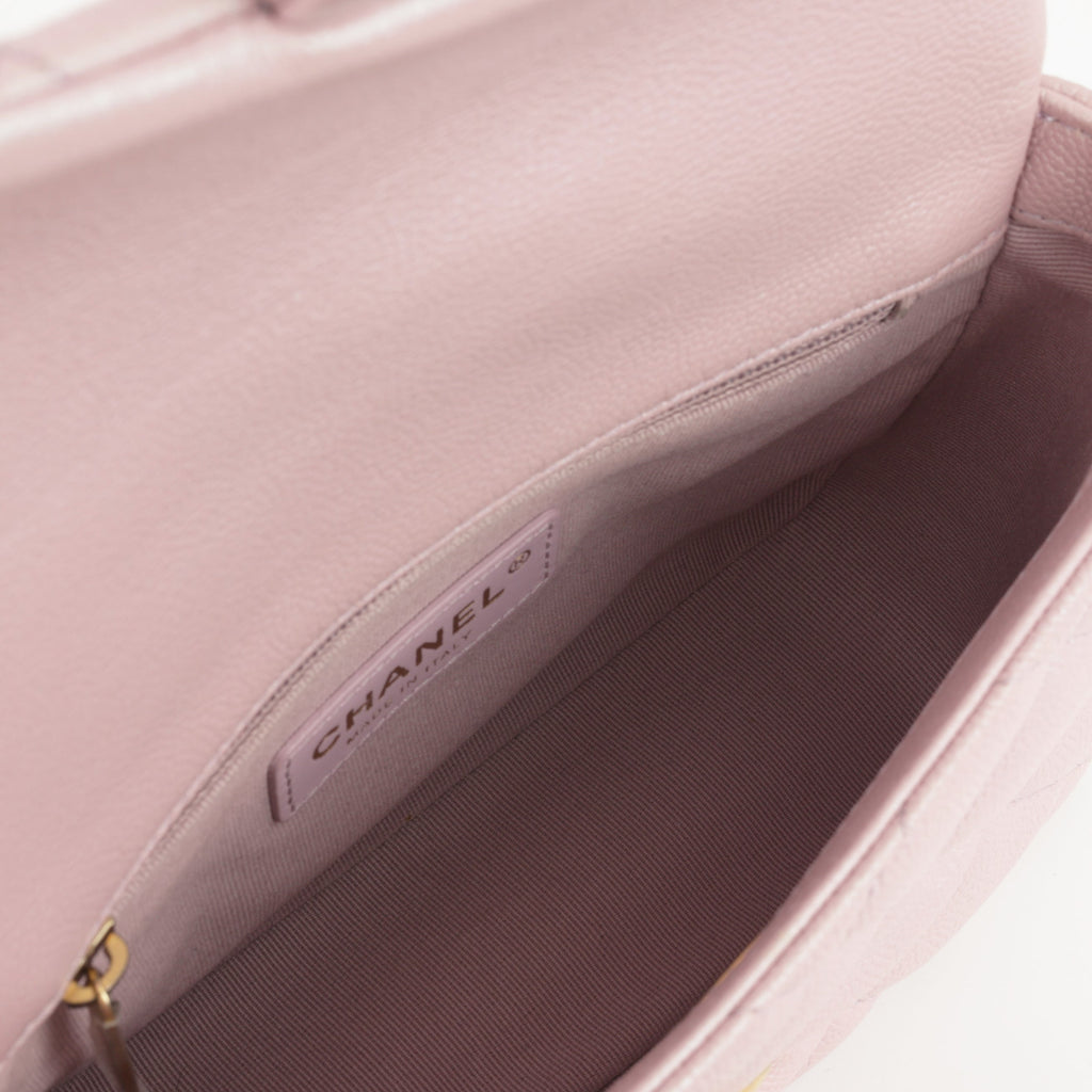 Chanel My Perfect Mini Adjustable Flap - Iridescent Pink Caviar | Gold Hardware