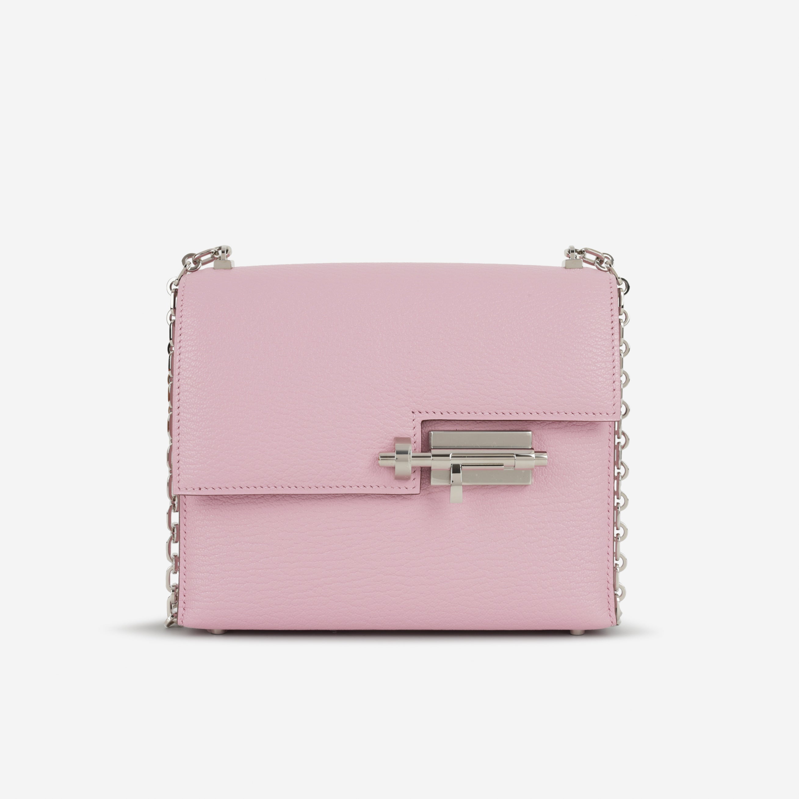 Hermès Mini Verrou Chaine - Mauve Sylvestre Chevre | Palladium Hardware