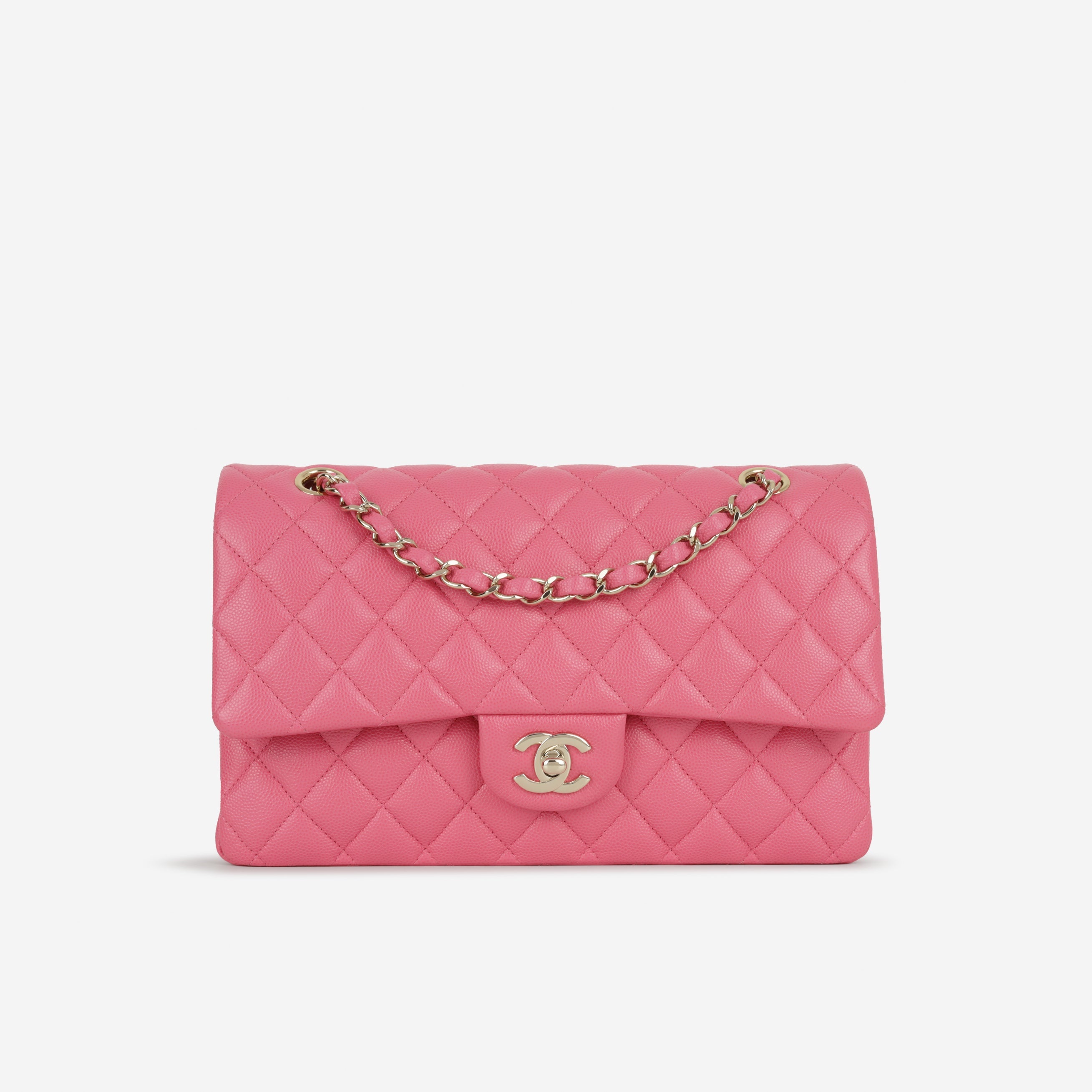 Chanel Medium Classic Flap - Hot Pink Caviar | Champagne Gold Hardware