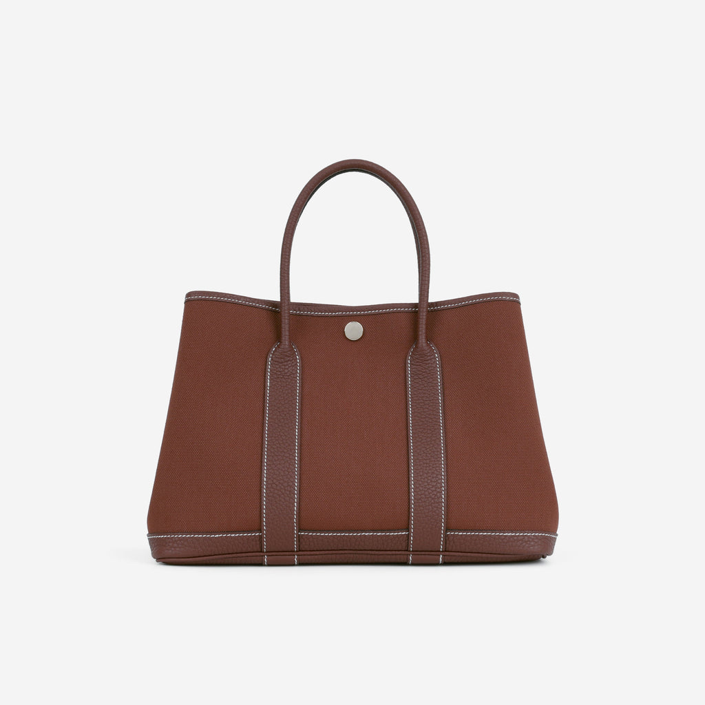 Hermès Garden Party 30 - Rouge H Canvas / Negonda | Palladium Hardware