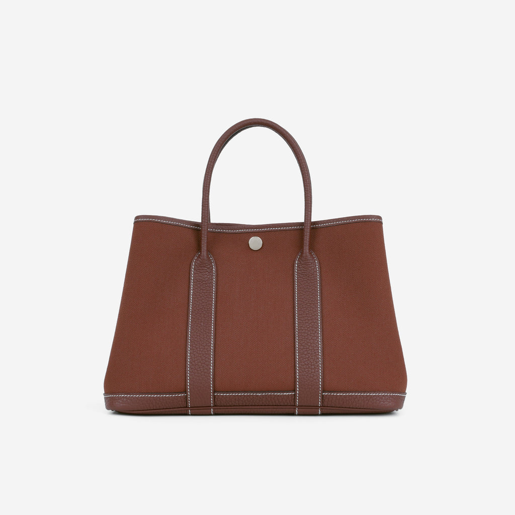 Hermès Garden Party 30 - Rouge H Canvas / Negonda | Palladium Hardware