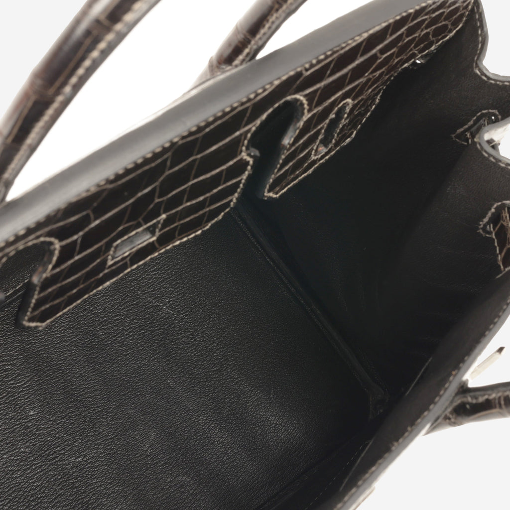 Hermès Birkin 30 - Graphite Crocodile Porosus | Palladium Hardware