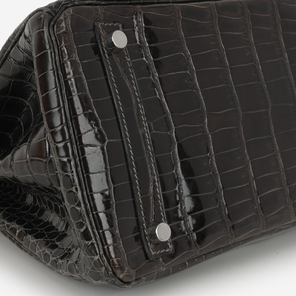 Hermès Birkin 30 - Graphite Crocodile Porosus | Palladium Hardware