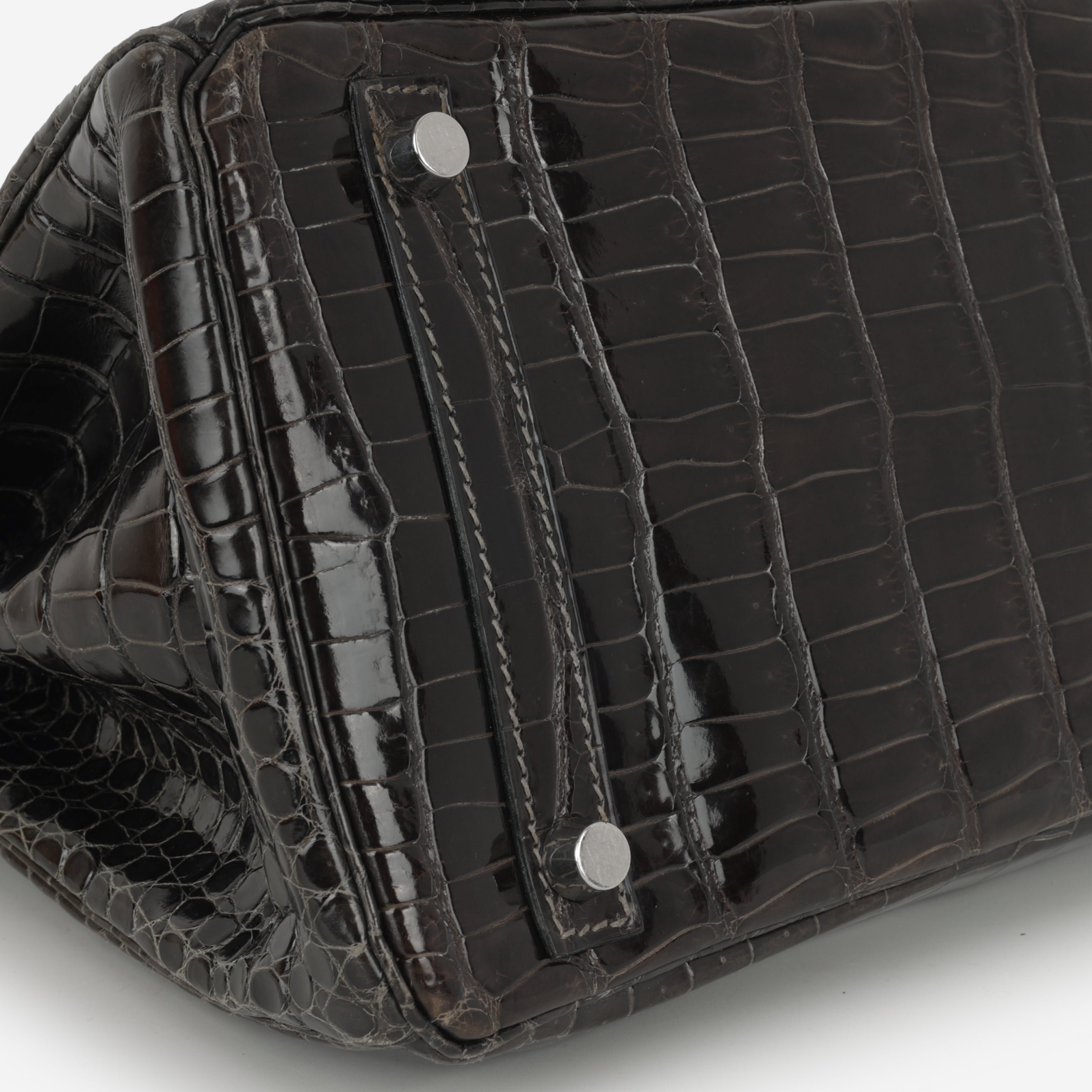 Hermès Birkin 30 - Graphite Crocodile Porosus | Palladium Hardware