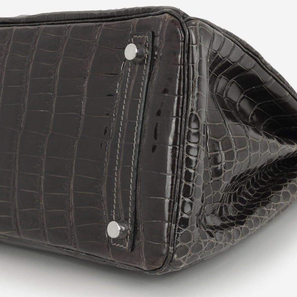 Hermès Birkin 30 - Graphite Crocodile Porosus | Palladium Hardware
