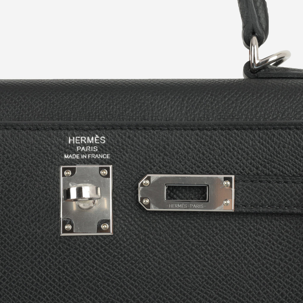 Hermès Kelly 25 - Black Epsom | Palladium Hardware