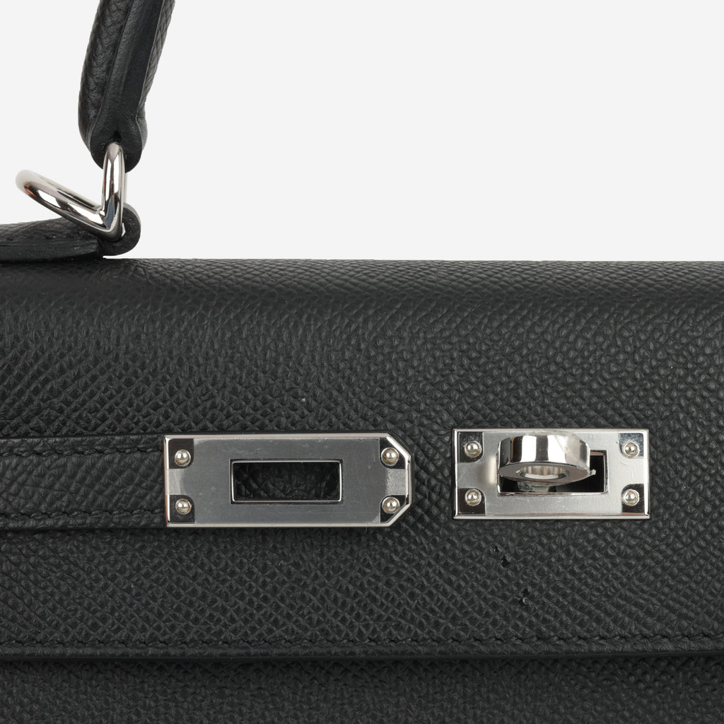 Hermès Kelly 25 - Black Epsom | Palladium Hardware