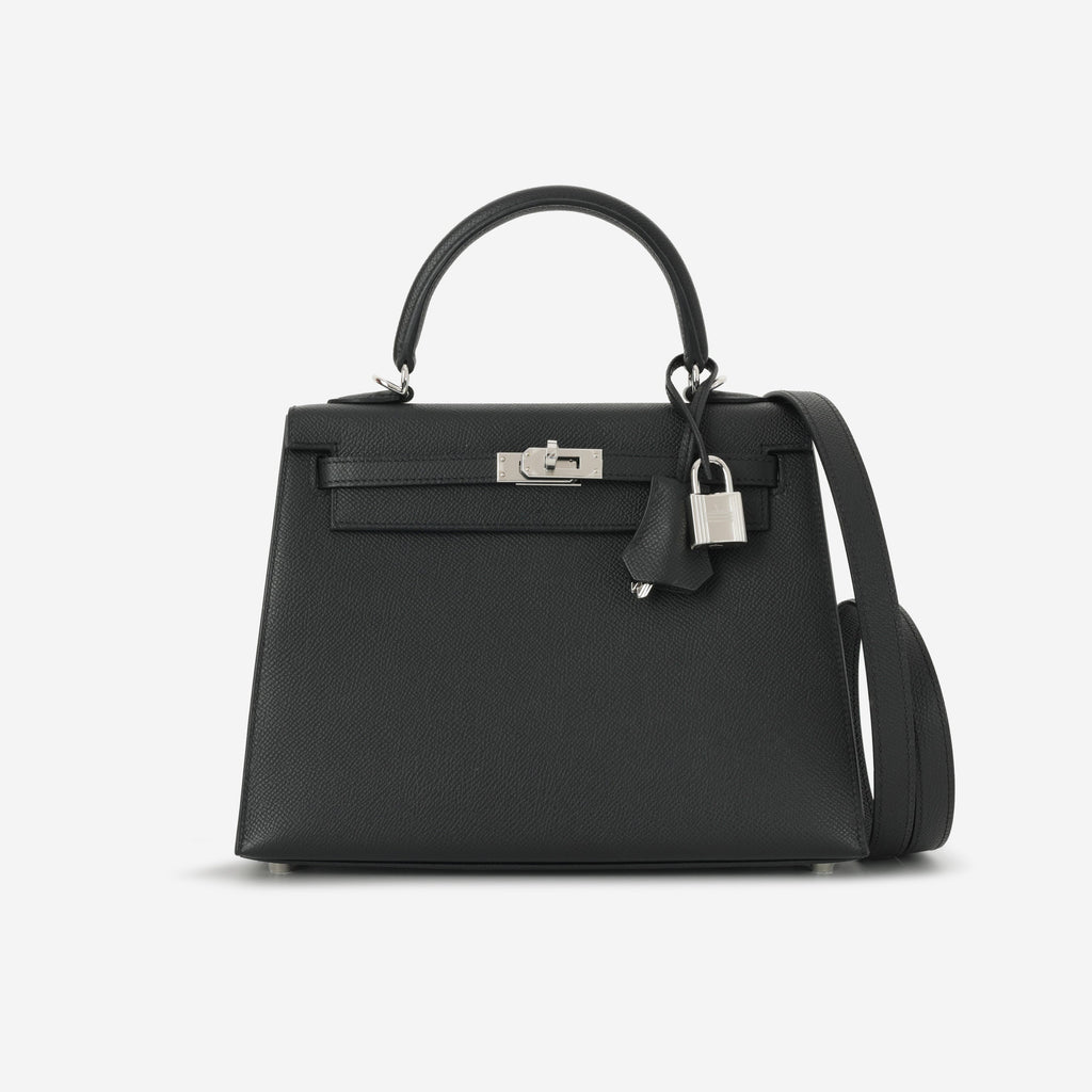 Hermès Kelly 25 - Black Epsom | Palladium Hardware