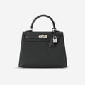 Hermès Kelly 25 - Black Epsom | Palladium Hardware
