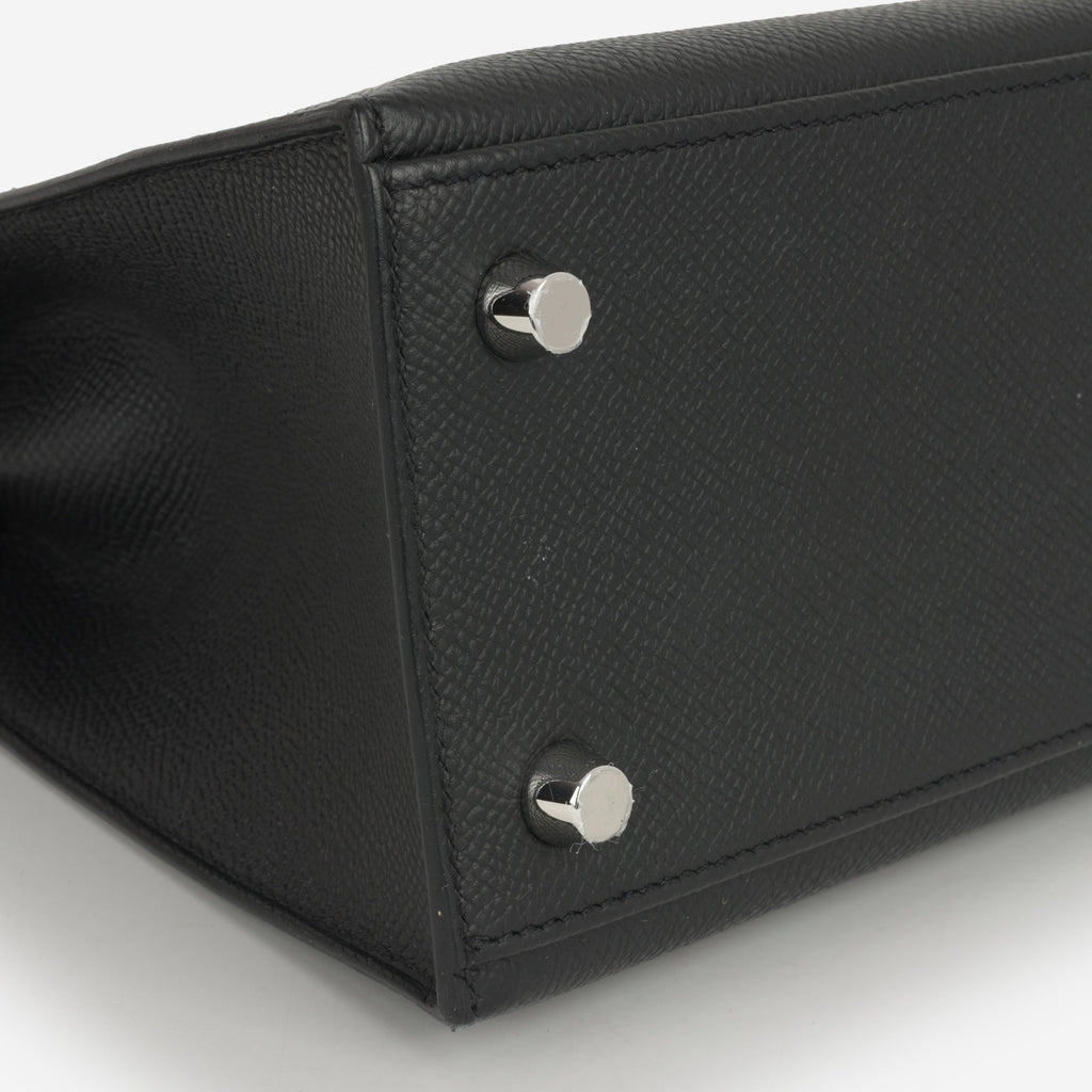 Hermès Kelly 25 - Black Epsom | Palladium Hardware