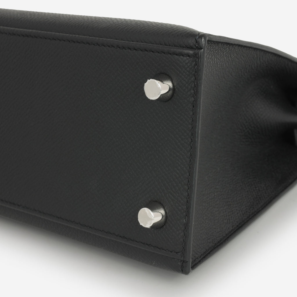 Hermès Kelly 25 - Black Epsom | Palladium Hardware