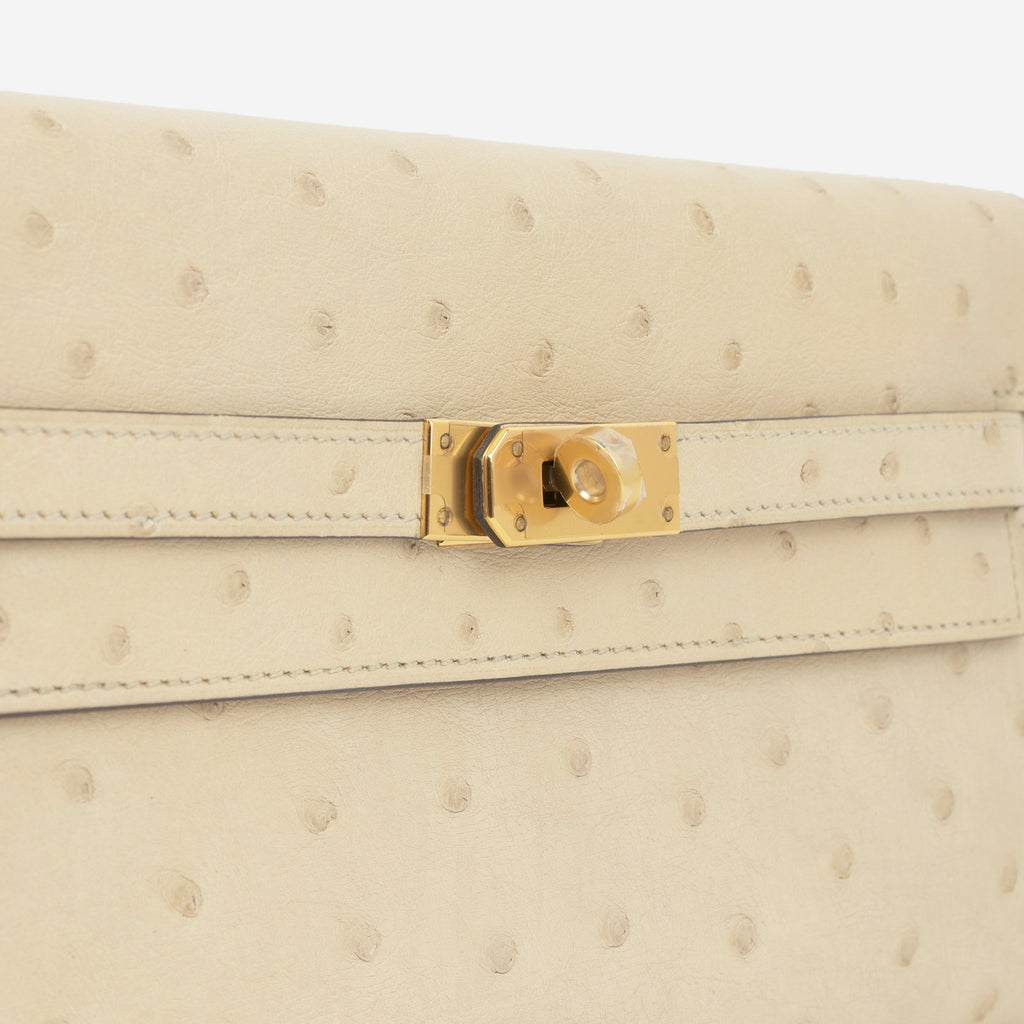 Hermès Kelly To Go - Parchemin Ostrich | Gold Hardware