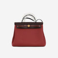 Hermès Herbag 31 - Rouge Grenat Canvas / Rouge Sellier / Rouge H Hunter | Gold Hardware