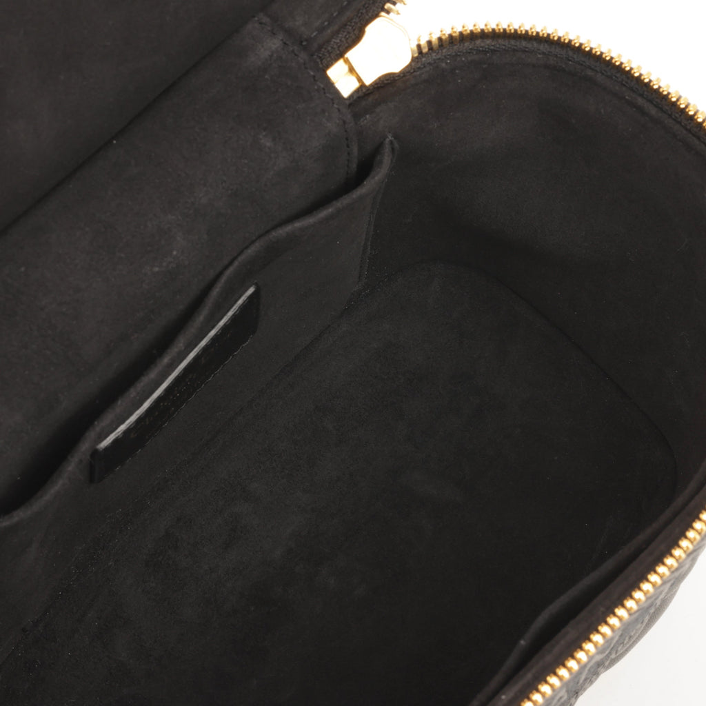 Small DiorTravel Vanity Case with Strap - Black Lambskin / Embroidery | Gold Hardware