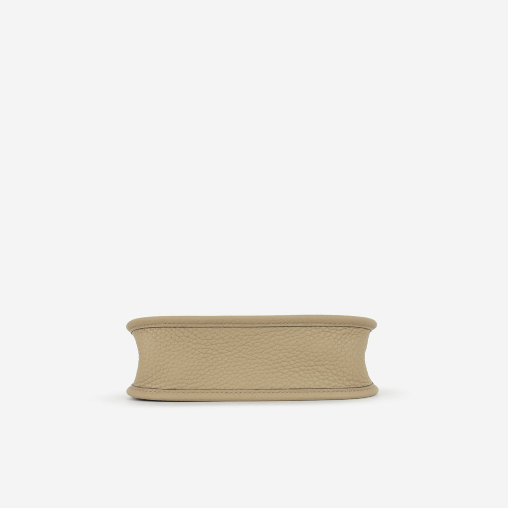 Hermès Mini Evelyne 16 - Beige Marfa Clemence / Gris Pale & Beige Marfa Strap | Palladium Hardware