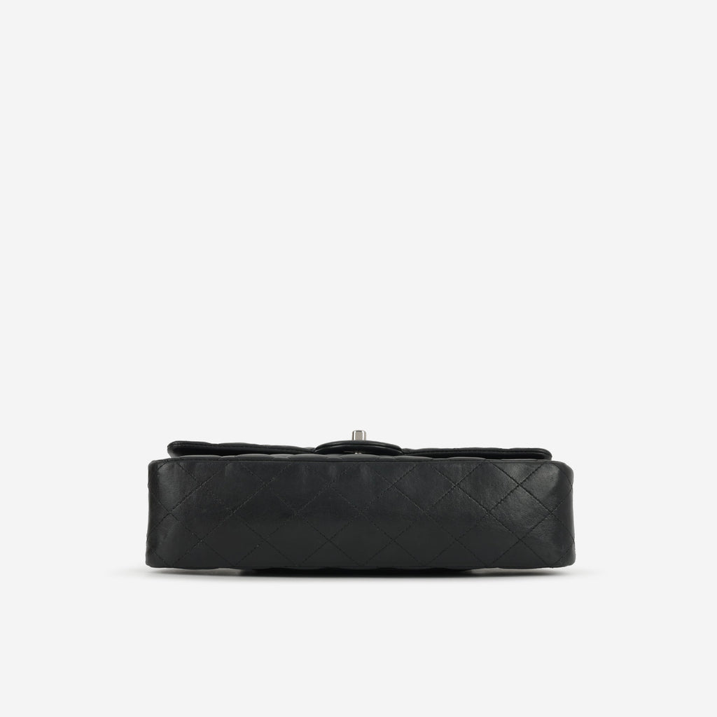 Chanel Medium Classic Flap - Black Lambskin | Silver Hardware
