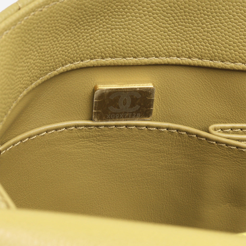 Chanel Medium Coco Handle - Olive Green Caviar | Champagne Gold Hardware