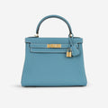 Hermès Kelly 28 - Bleu Jean Togo | Gold Hardware