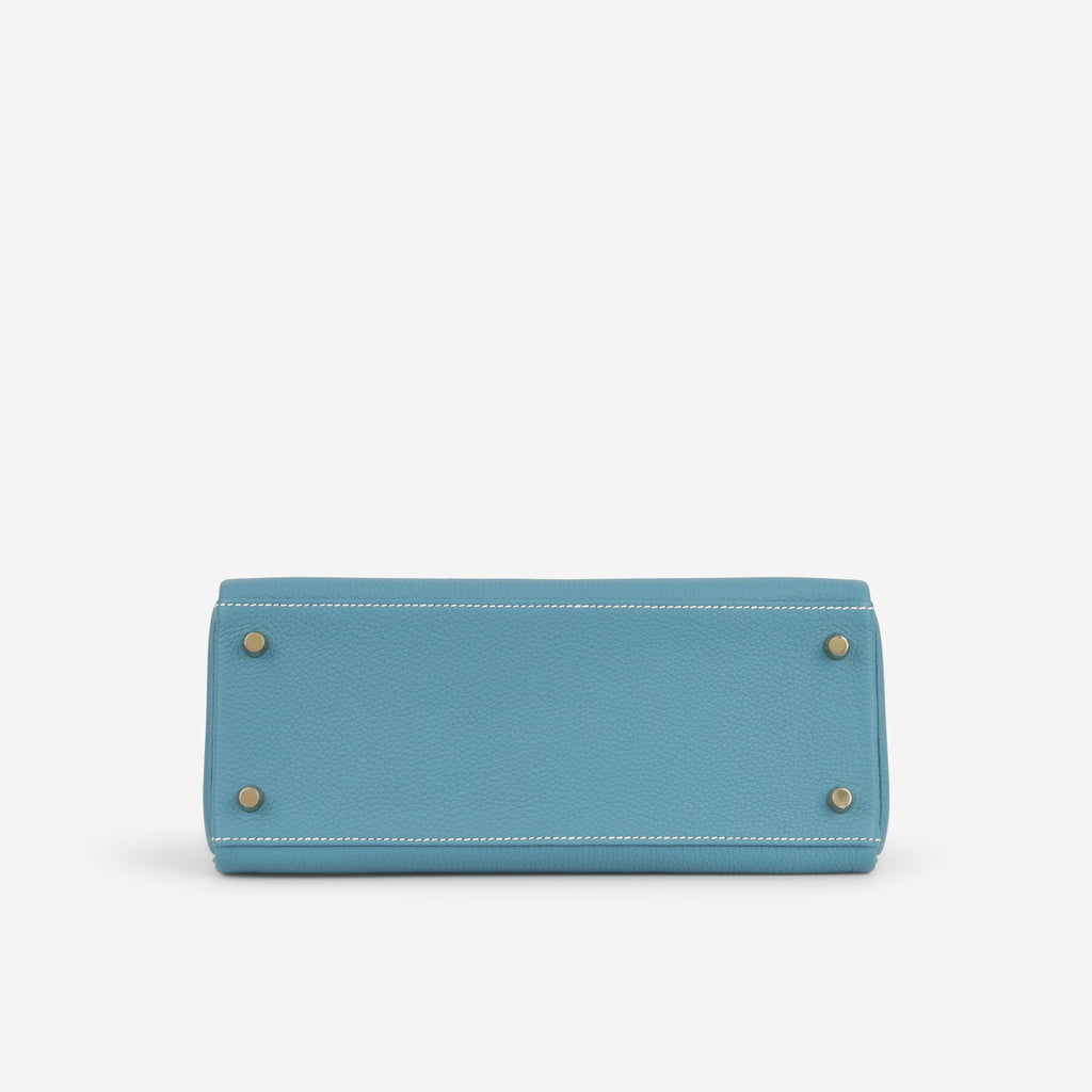 Hermès Kelly 28 - Bleu Jean Togo | Gold Hardware