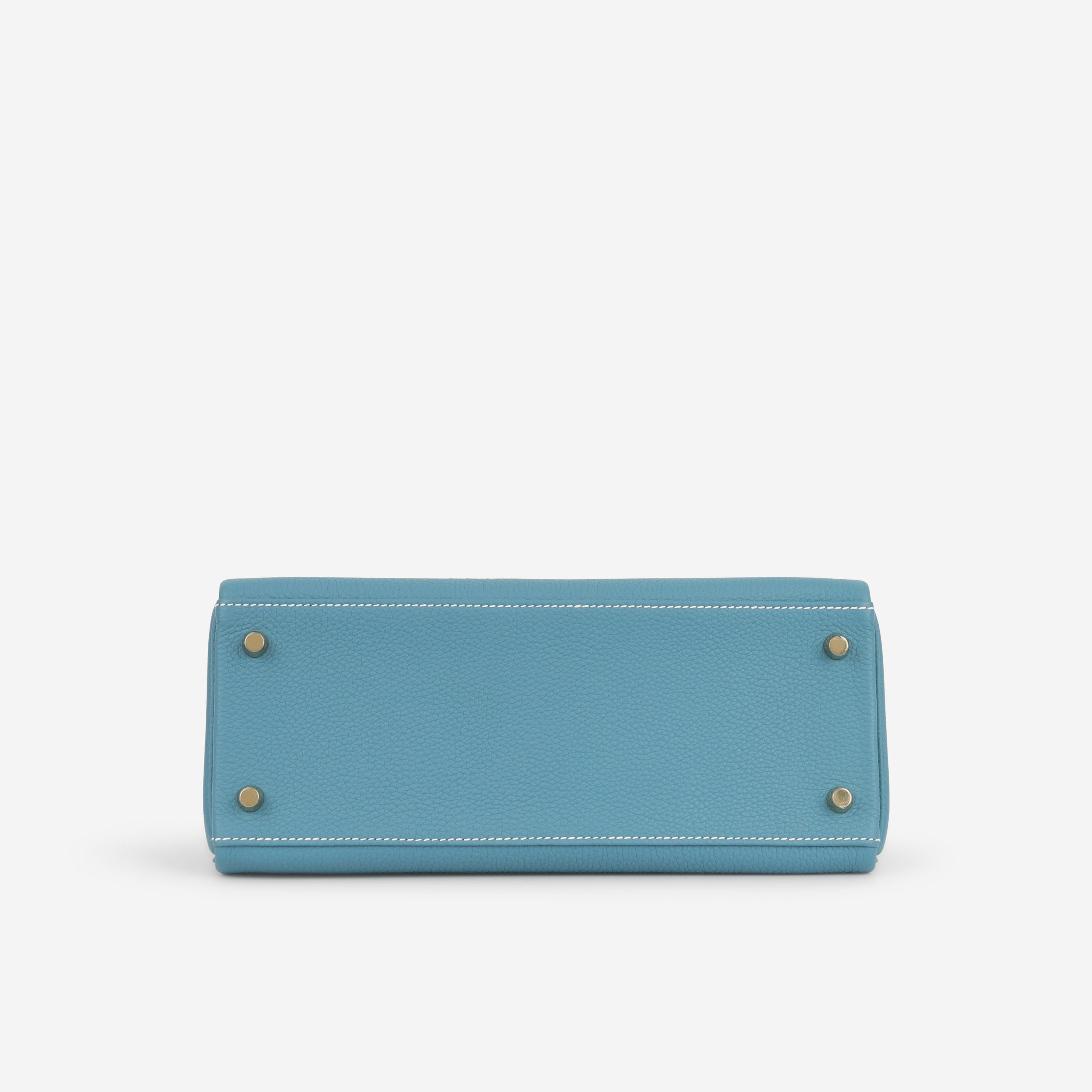 Hermès Kelly 28 - Bleu Jean Togo | Gold Hardware