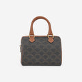 Celine Small Boston Bag - Triomphe Canvas | Gold Hardware