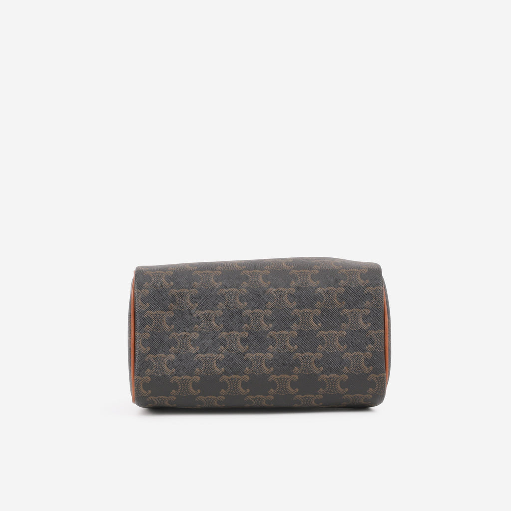 Celine Small Boston Bag - Triomphe Canvas | Gold Hardware