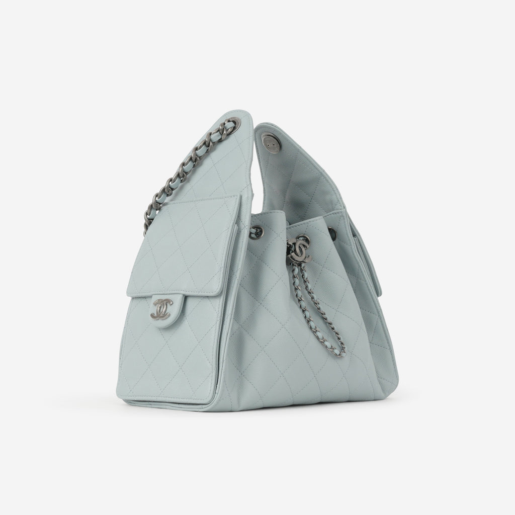 Chanel Small 25 Hobo - Blue Caviar | Ruthenium Hardware