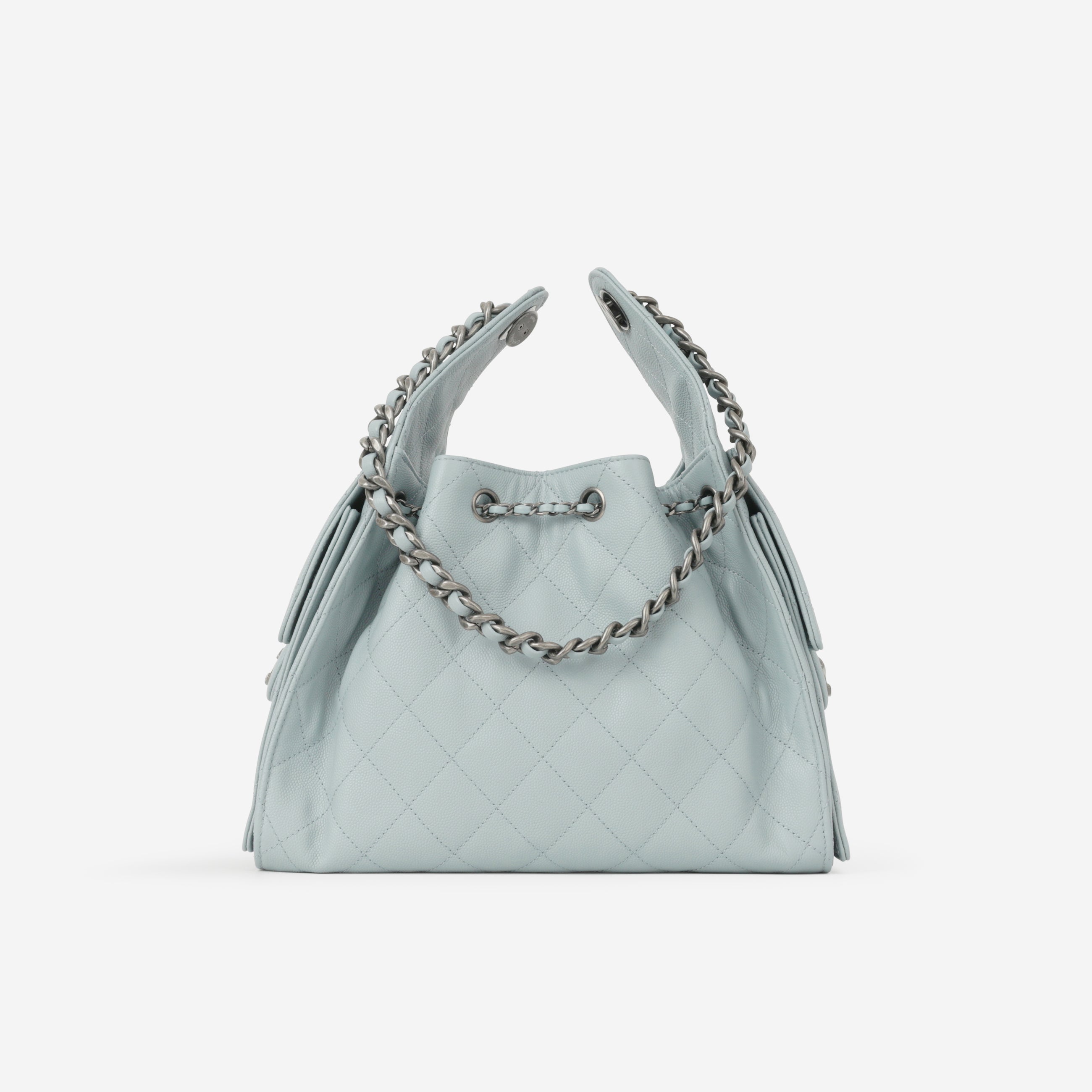 Chanel Small 25 Hobo - Blue Caviar | Ruthenium Hardware