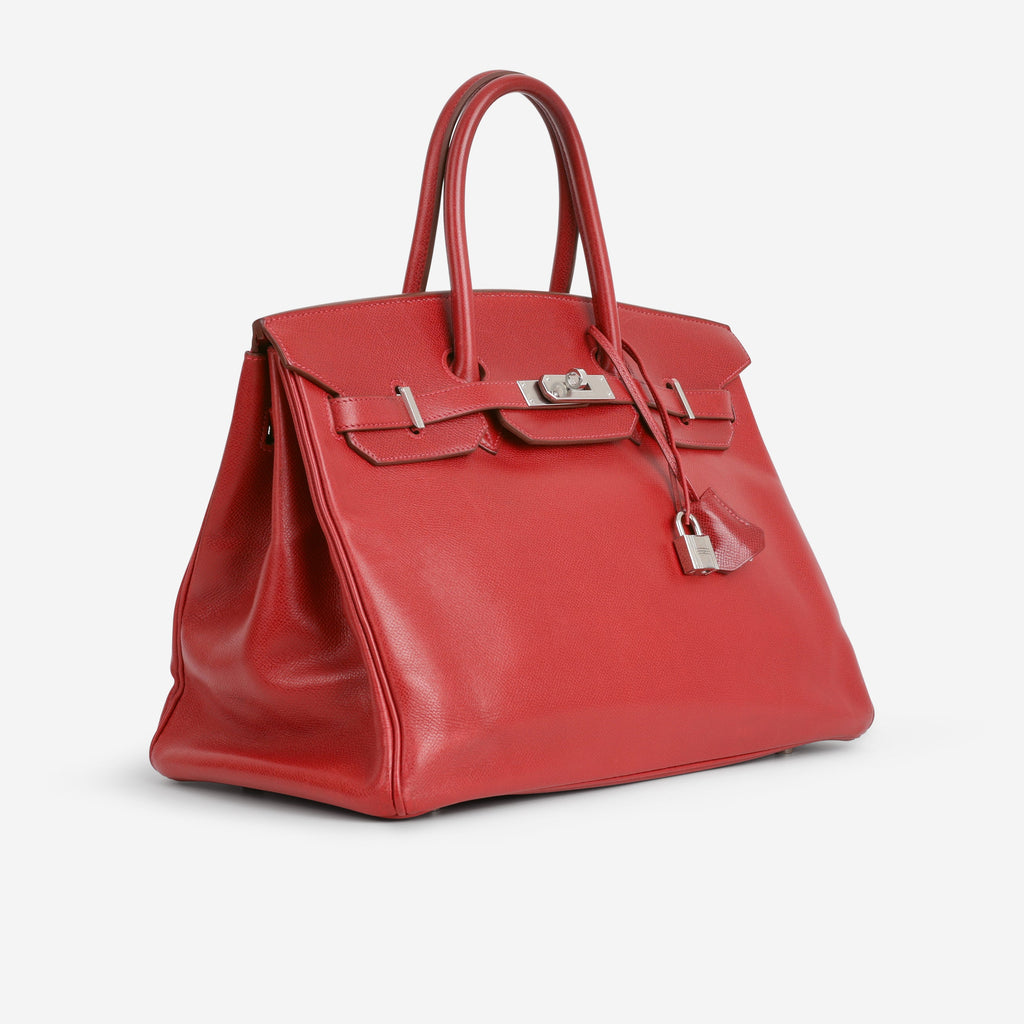 Hermès Birkin 35 - Rouge Amarante Courchevel | Palladium Hardware